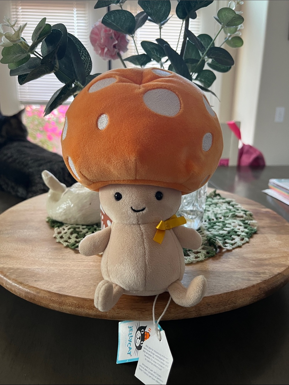 Jellycat Orange Polka Dot Mushroom Plush